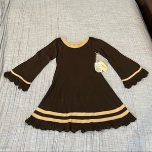 Chocolate brown knit dress. XS